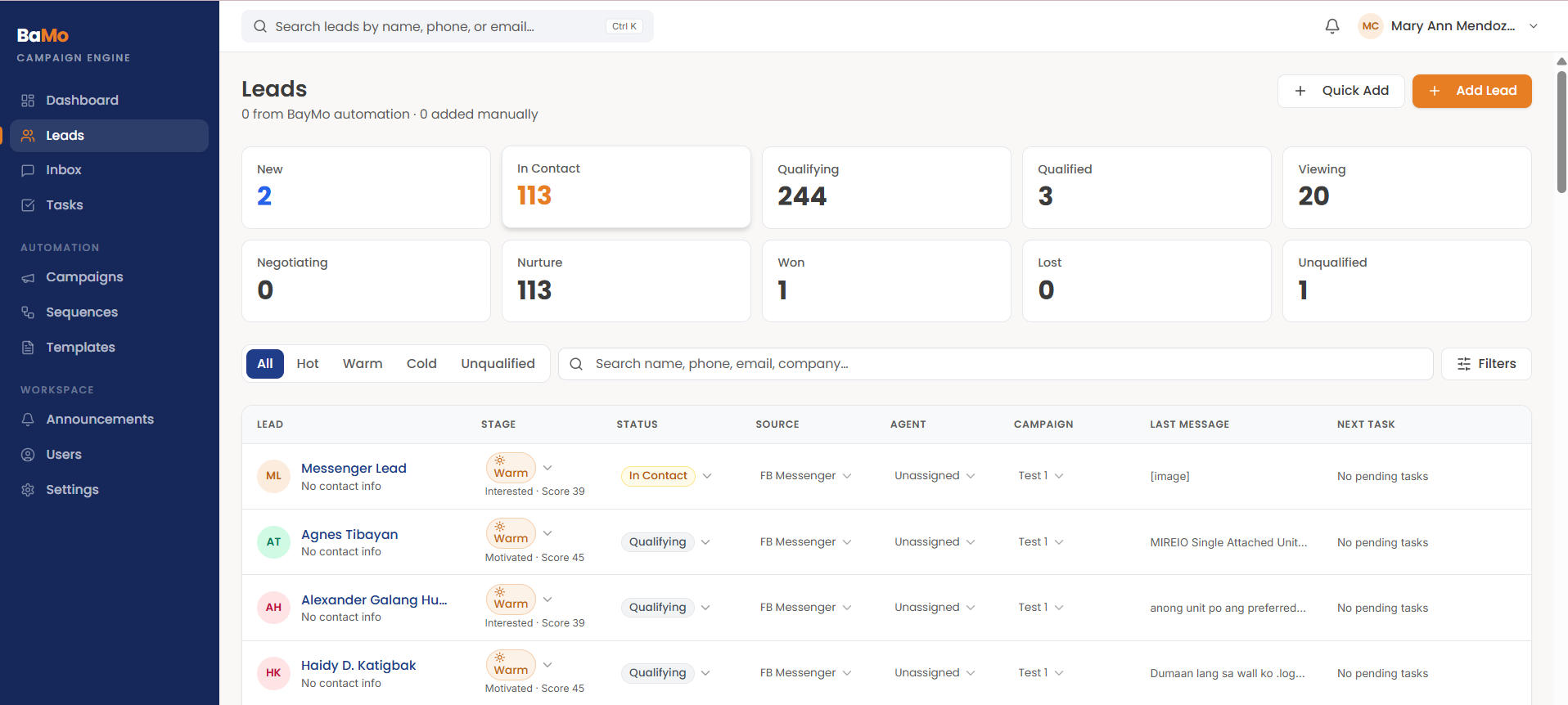 Leads CRM