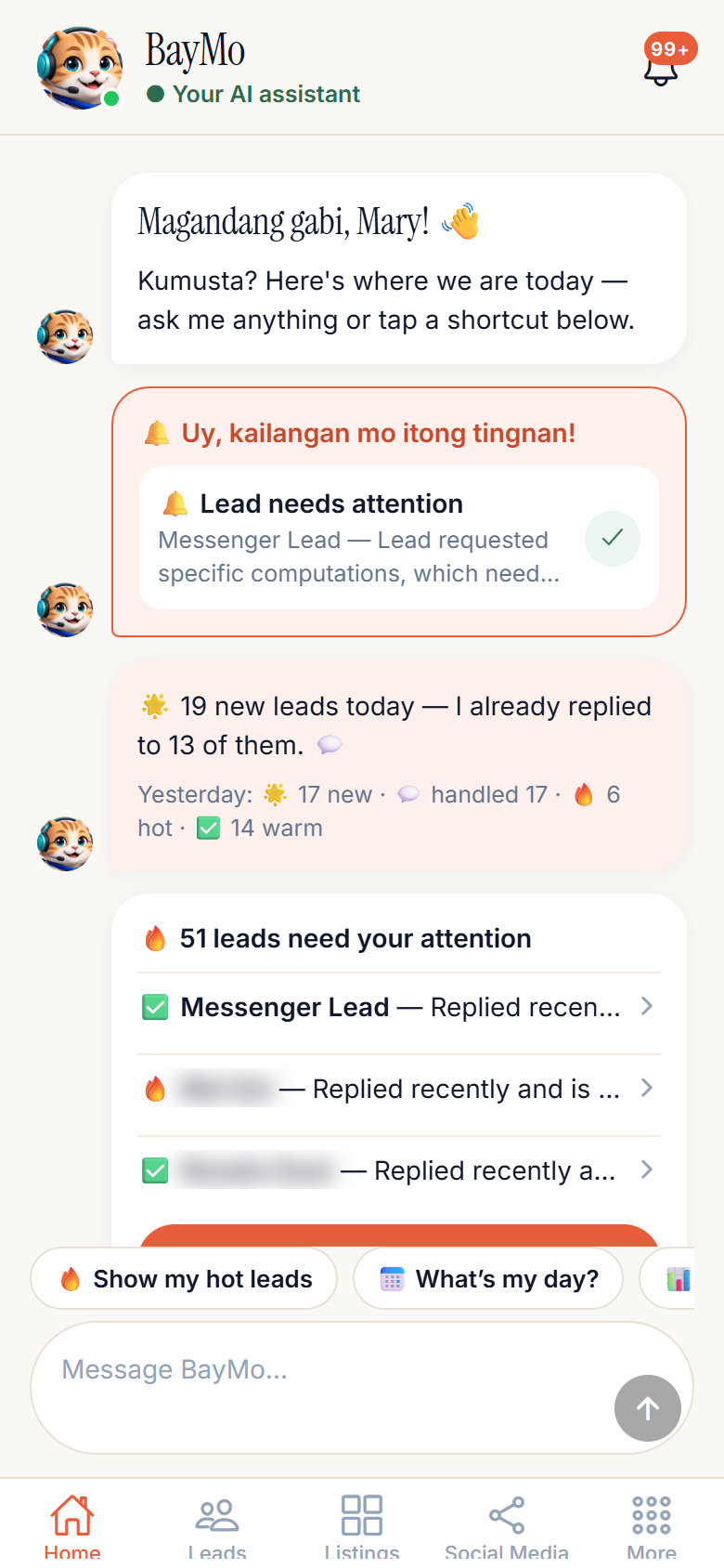 BayMo AI assistant mobile home